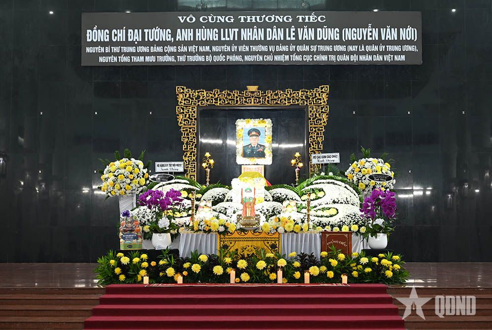 Cập nhật: Cử hành trọng thể Lễ viếng, Lễ truy điệu đồng chí Đại tướng, Anh hùng Lực lượng vũ trang nhân dân Lê Văn Dũng

